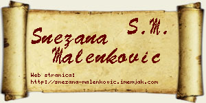 Snežana Malenković vizit kartica